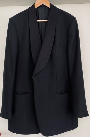Toller Kittel/Anzugs-Jacke, schwarz, mit Mohair