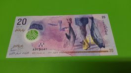 Malediven 20 Rufiyaa Banknote - Selten und neuwertig!2015