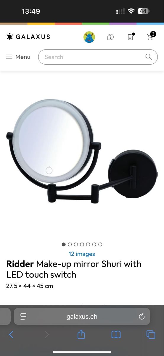 Spiegel: Ridder Shuri LED Make-up Mirror wall mounted – Neu (gemäss Beschreibung) aus Troinex von AnnaAbanin