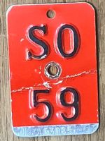 SO 59 - VELONUMMER - FAHRRADSCHILD - PLAQUE DE VELO - SO 59