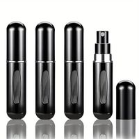 4 pcs de mini bouteilles de parfum rechargeable Spray 5 ml