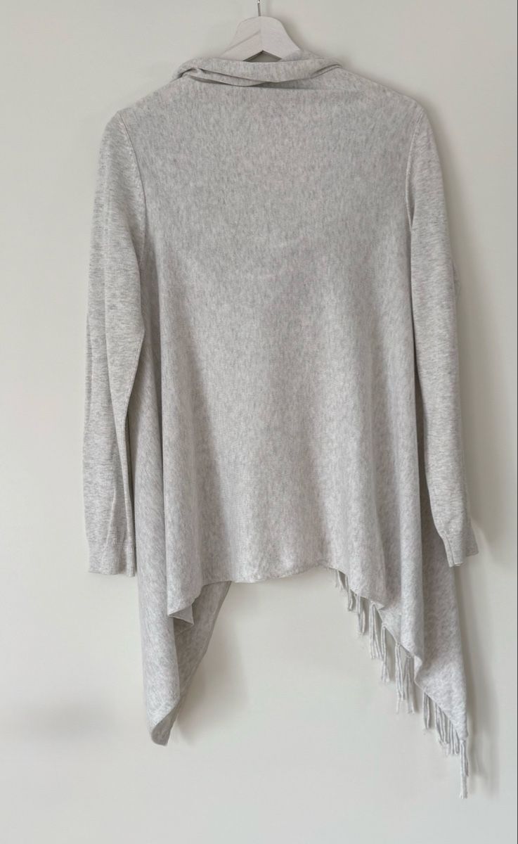 Repeat Maglioni & Felpe: REPEAT Damen Strick Poncho Cardigan Gr. S Hellgrau  – Nuovo (secondo la descrizione) da Flumenthal venduto da SecondLove_CH 5