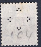 Helvetia mS 40c, Perfin 4x "v" = Rechteck, ⦿ Basel 1923