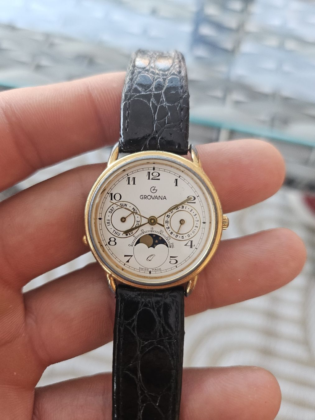 Orologi: Elegant Grovana Moonphase uhr – Usato da Rickenbach b. Wil venduto da nic_8ljr
