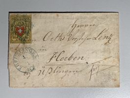 1853 Rayon ll, Mini Brief/ Umschlag, Kreuzlingen, 4.4.1953
