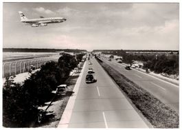 Flughafen Frankfurt, LUFTHANSA, Autobahn, gelaufen 1966