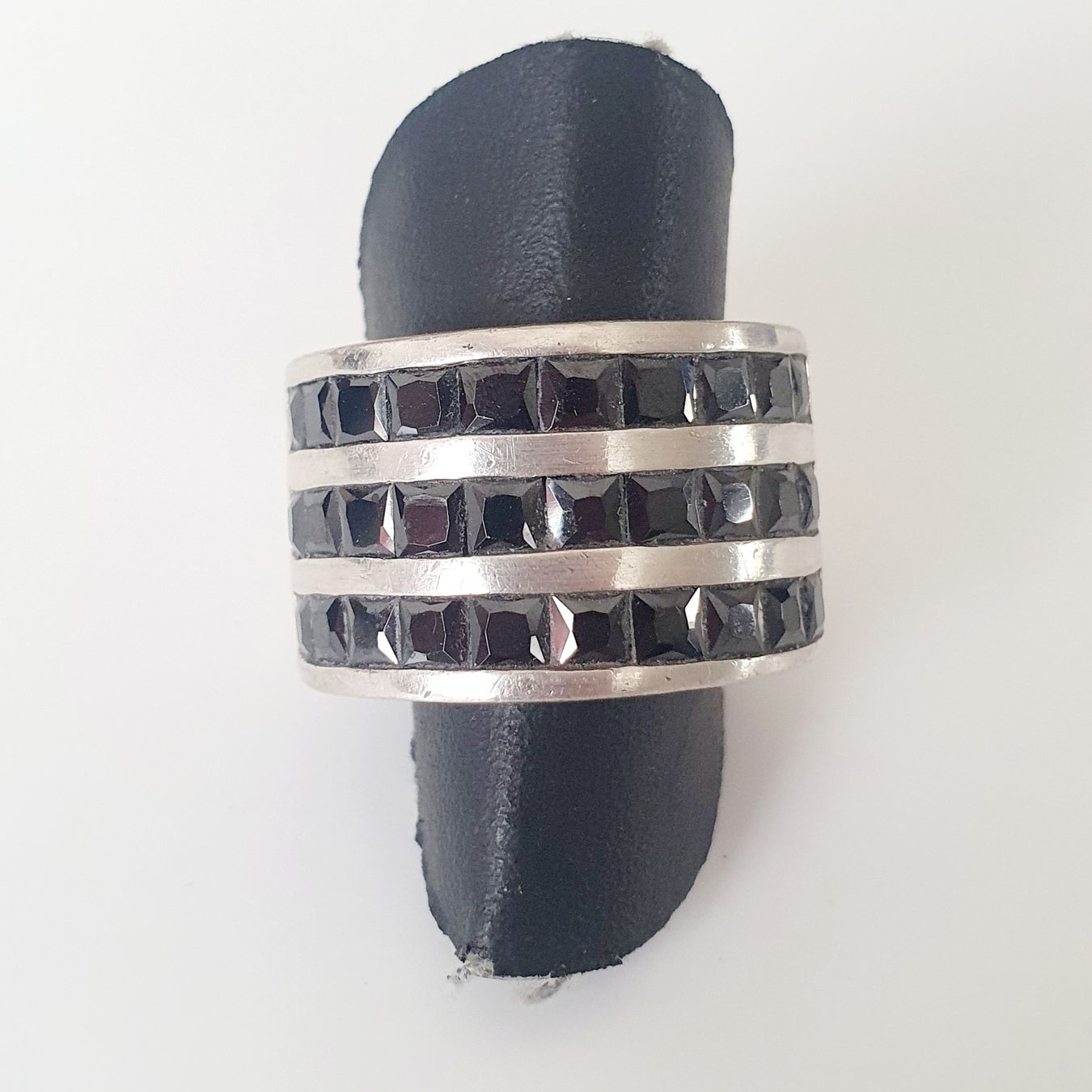 Anelli: Silber Ring mit Onyx Steinen Gr. 17.5 mm – Usato da Kreuzlingen venduto da Wunderkiste123 3