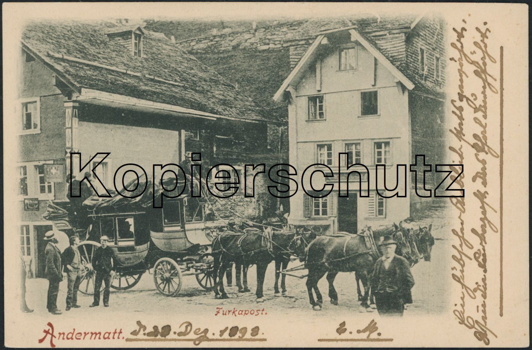 Ansichtskarten: URS Andermatt - Furka Postkutsche – Gebraucht aus Schindellegi von leecollect