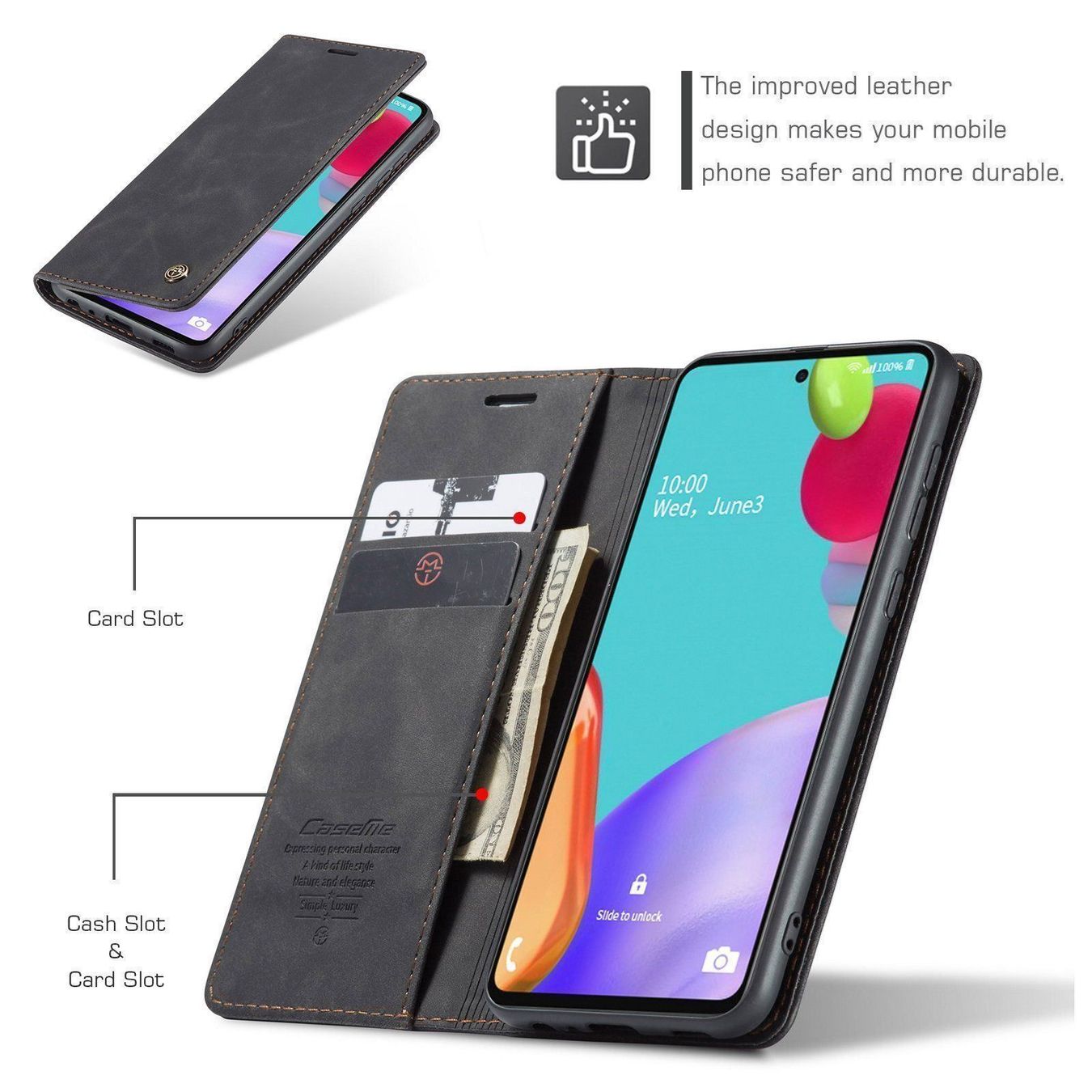 Cover & Protezioni schermo: Galaxy A32 - étui à rabat support portefeuille Noir – Nuovo e nell'imballaggio originale da Morges venduto da DigiAC 2