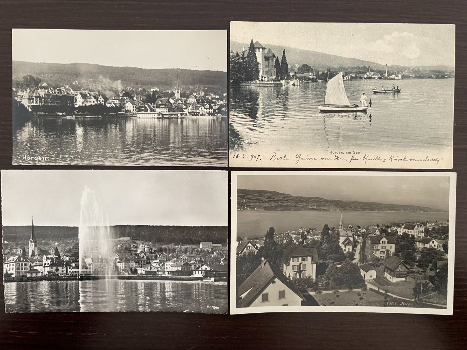 Cartoline postali: HORGEN Ortsansicht / Ortspartie, 19 Ansichtskarten – Usato da Wald ZH venduto da TLILEF 1