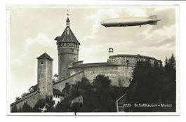 Schaffhausen - Stadt - Munot - Luftschiff Zeppelin - Foto-AK