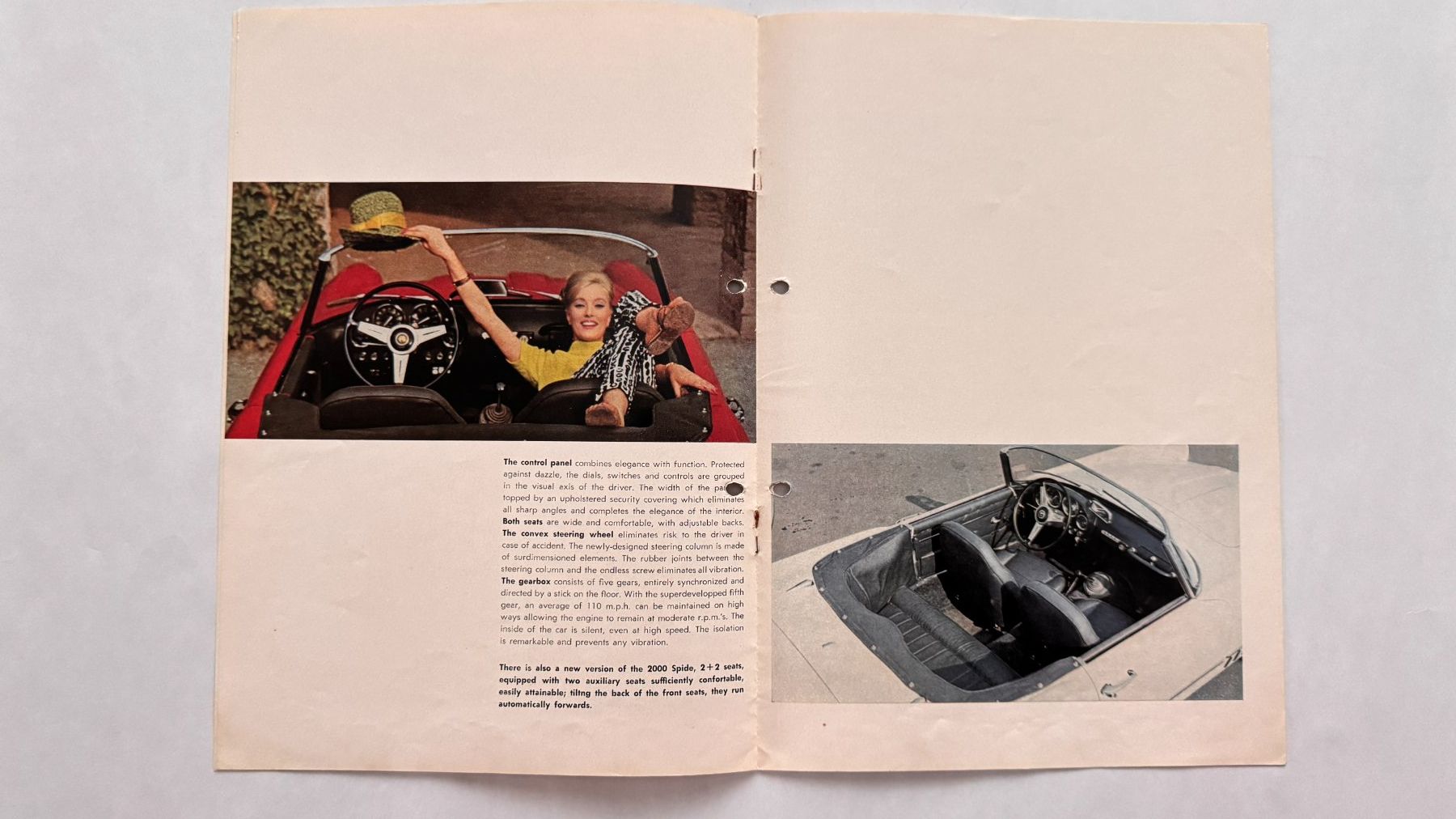 Alfa Romeo Documenti: Alfa Romeo 2000 Spider Prospekt 1961 – Usato da Zuzwil SG venduto da Carthago 2