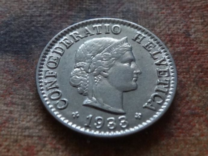 Tutti le monete: 5 Rp. 1933 – Usato da Romanel-sur-Lausanne venduto da Swift13