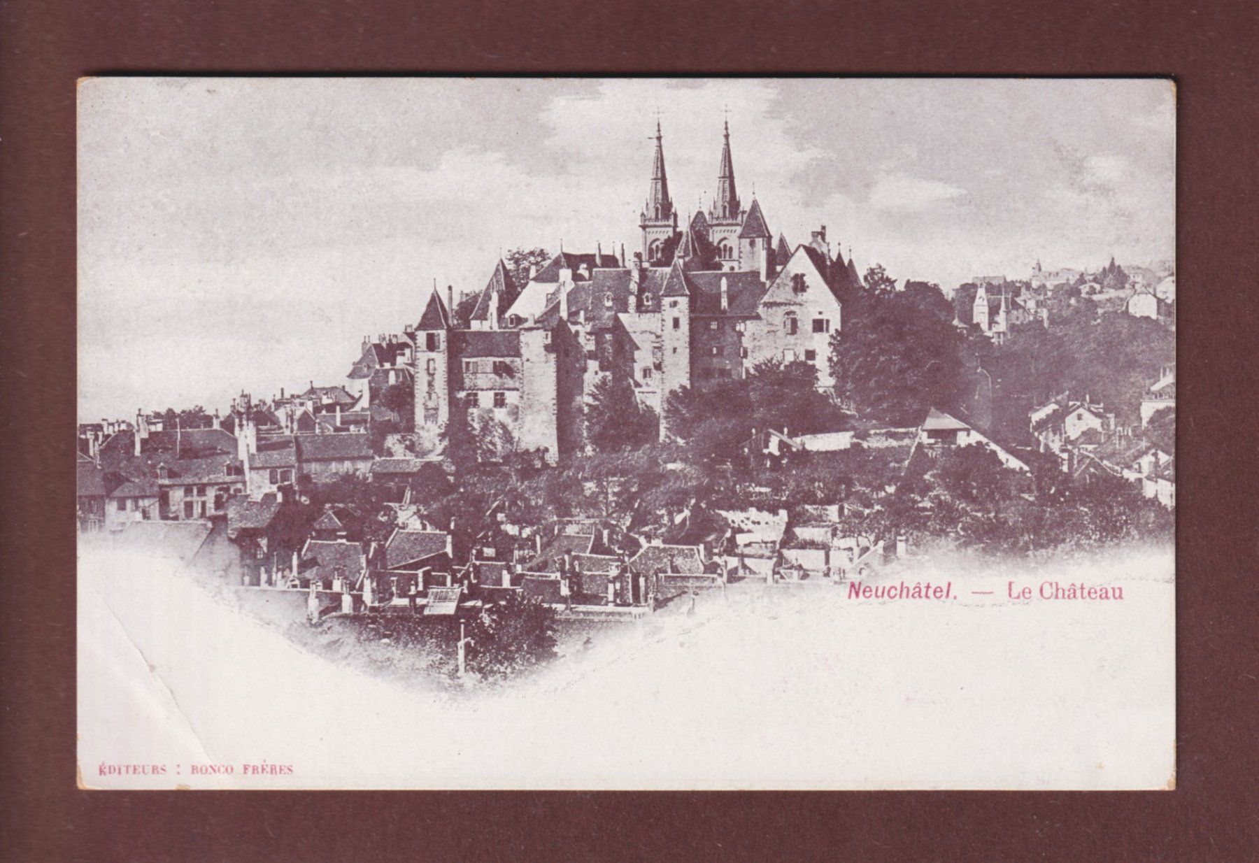 Cartoline postali: NEUCHÂTEL - Le Château // pli // – Usato da Pully venduto da nicecards-shop