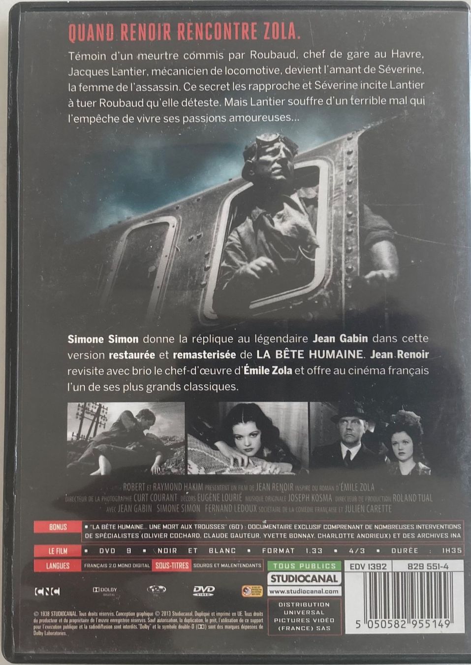 Tutti i DVDs: LA BETE HUMAINE – Usato da Poliez-Pittet venduto da Newtown-Records 1