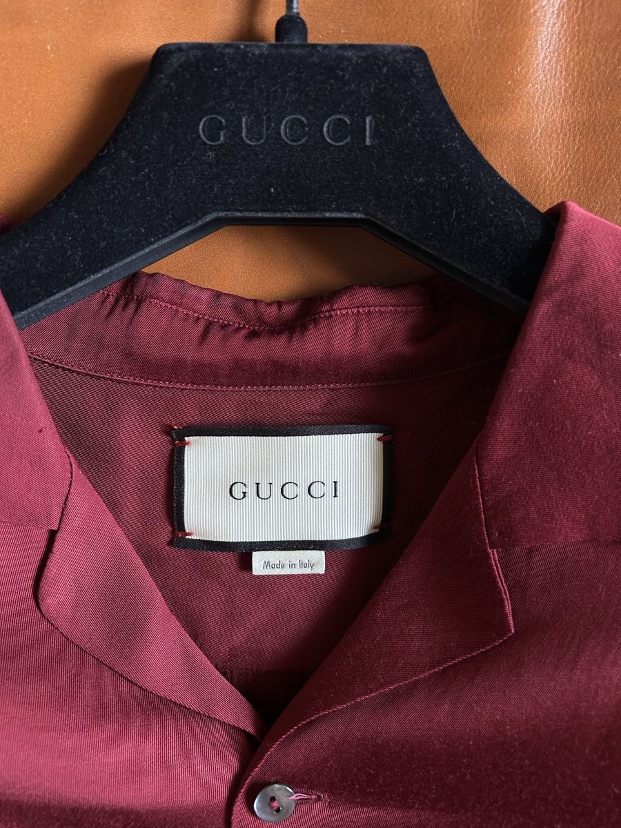 Gucci Chemises: Camicia Gucci uomo bordeaux – D'occasion à Stabio par Manuelpasca 2