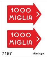 1000 Miglia Aufkleber Vintage Sticker 2teilig (Art. 7157)