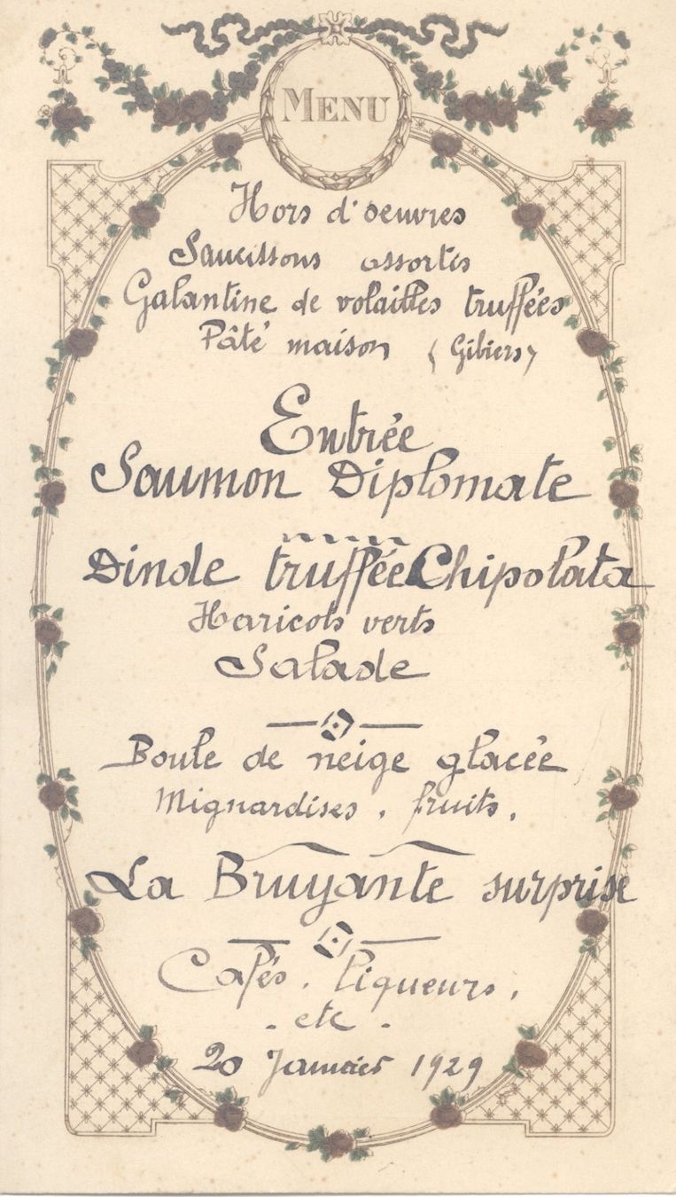 Karten: Menu / Speisekarte -1929 – Gebraucht aus Biel/Bienne von 07helios032