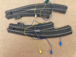 2er Set Märklin H0 C-Gleis  Bogenweiche re li mit Antrieb
