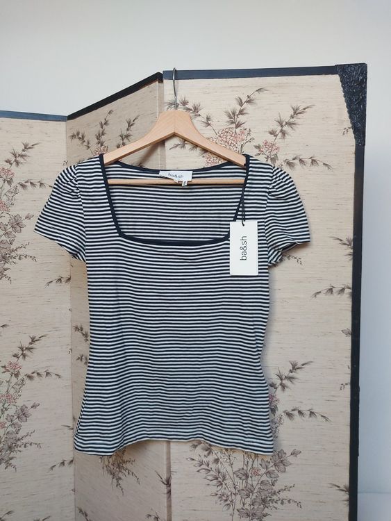 T-shirt Noir Sud Express - Taille S - Coupe Décontractée, Manches Courtes - Neuf Sans étiquettes