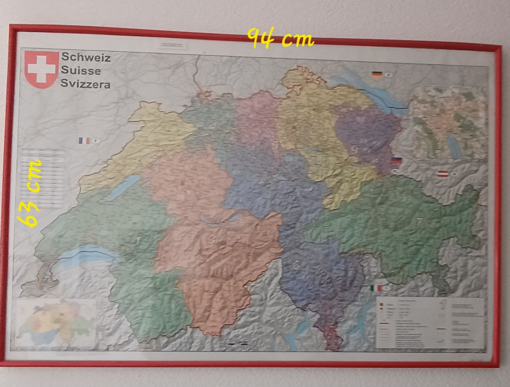 Posters & Illustrations: Bild "Schweiz " ca 94x63cm mit Rahmen  – D'occasion à Pfeffikon LU par SY-YoLo