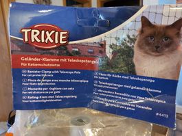 NEU: Trixie Netz + 7 Teleskopstangen + Geländer-Klemmen