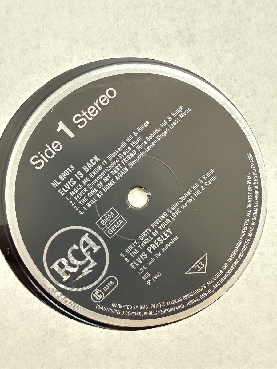 Schallplatten: Elvis Presley Elvis Is Back Vinyl Schallplatte  – Gebraucht aus Goldach von Donpancho 3