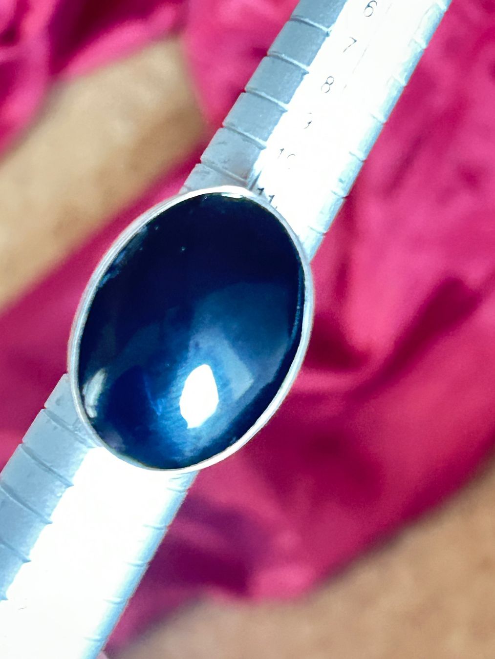 Anelli: Grosser Onyx Ring Silberfassung (Grösse 55) – Usato da Laufen venduto da belleskulptur