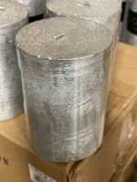 Neue Kerzen in Silber Stumpenkerzen 7x14cm/Neu/OVP/