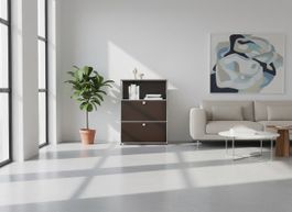 USM Haller Regal 1x3 Braun / Neu (mit A Gestänge)