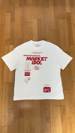 Zara - T Shirt Rot / Weiss (M)
