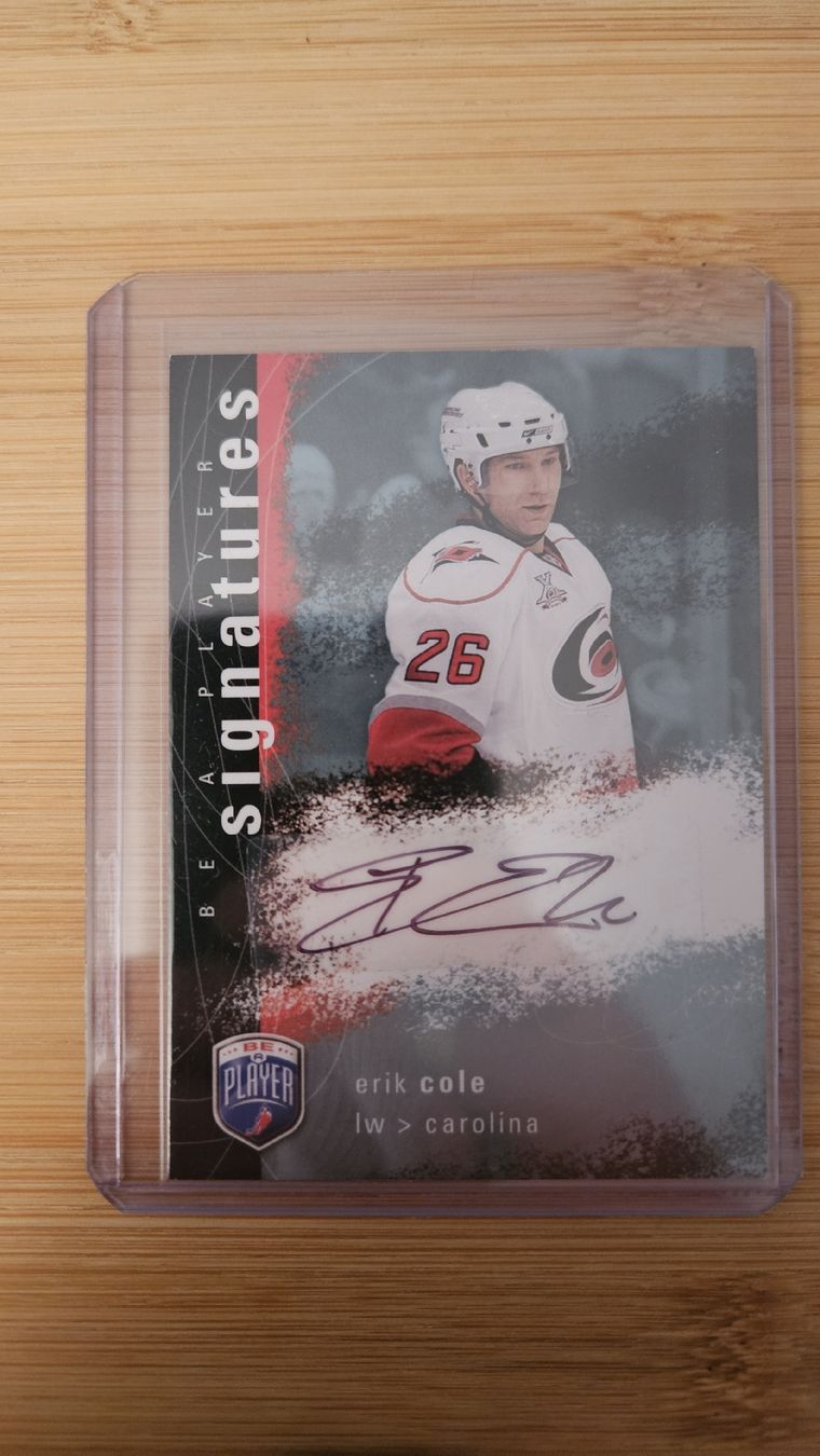 NHL Carte collezionabili: NHL Erik Cole Carolina Hurricanes – Usato da Bellach venduto da paedu-1980