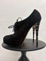 hohe Casadei Schwarze Wildleder Stiefeletten Absatz 39.5