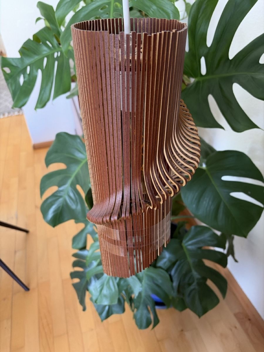 Lampadari & plafoniere: Hängeleuchte Holz Design Lampe braun – Usato da basel venduto da Zofy 3