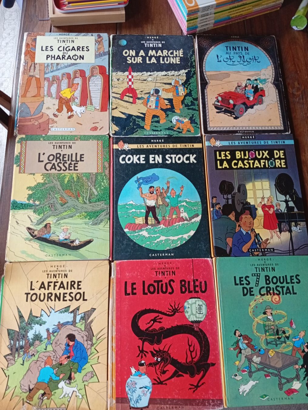 Comics: Lot 9X BD Tintin – Gebraucht aus Perrefitte von 36B