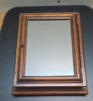 Vintage Wand-Schlüsselkasten aus Holz mit Spiegeltür