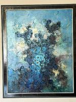 Huile sur toile XL Abstraction florale signée H. Deiste