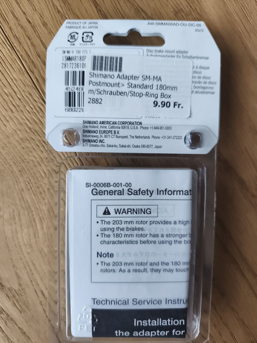 Shimano Ersatzteile: Shimano Disc Brake Mount Adapter SM-MA - Neu & Original – Neu und originalverpackt aus Zürich von bre_7hlh 1