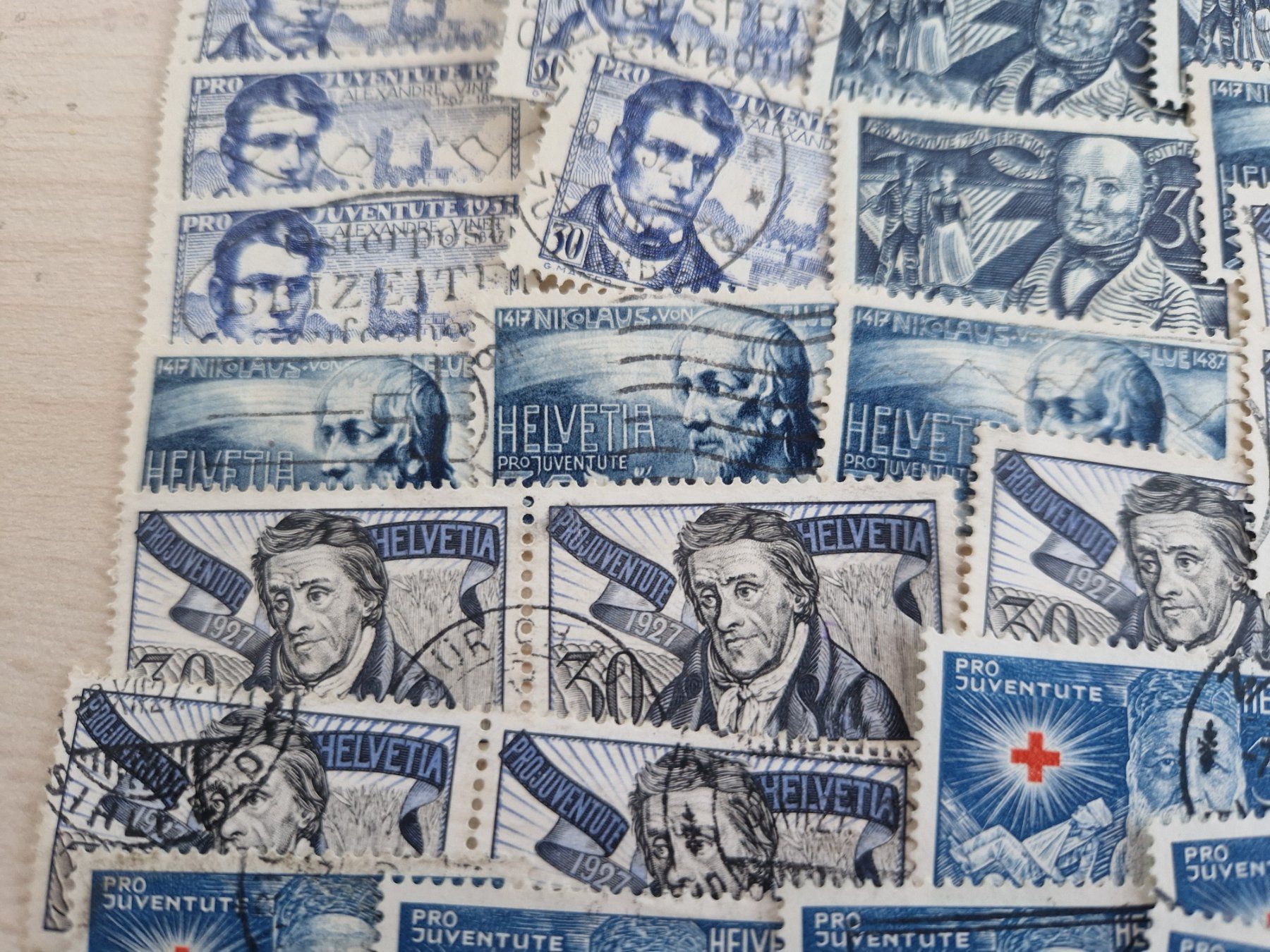 Alle Briefmarken: PJ Werte Kat über 1000.-, ab 1.- – Gebraucht aus Burgdorf von Glossy01 5