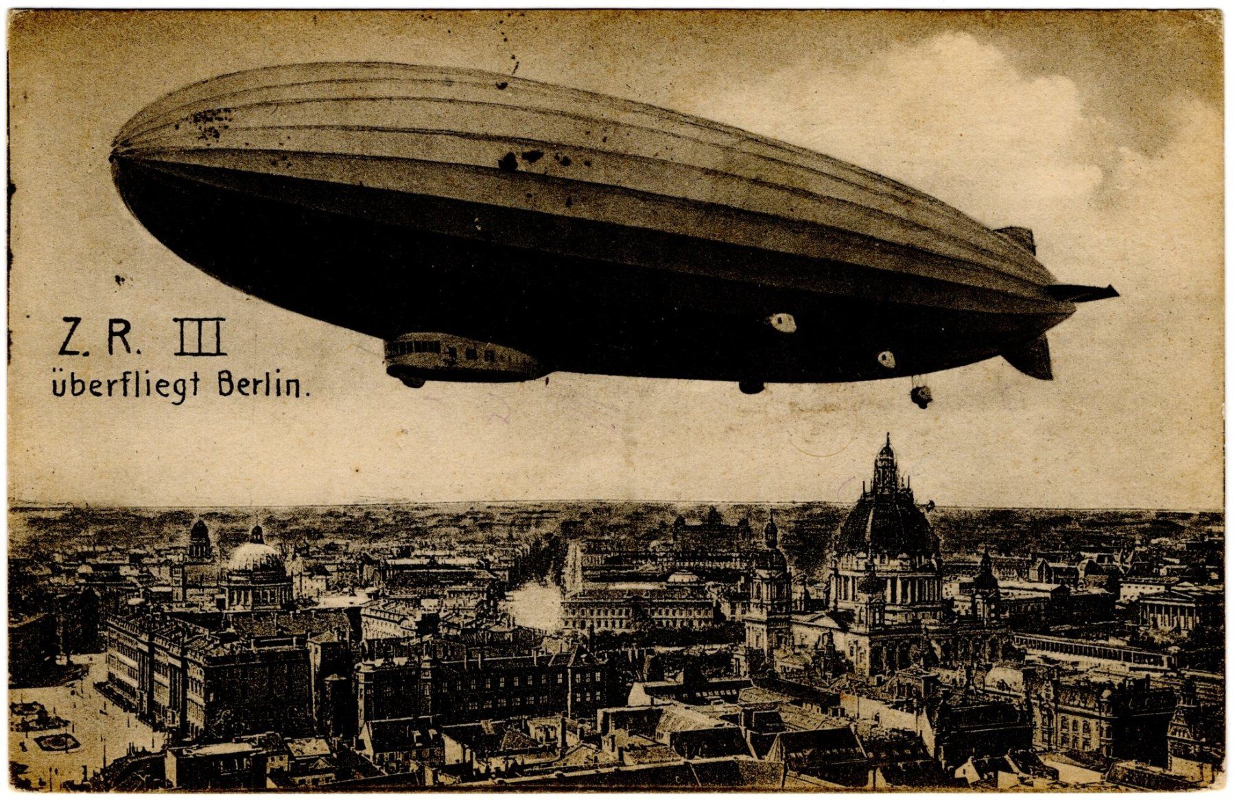 Cartoline postali: Zeppelin Z.R. III überfliegt Berlin – Usato da Eglisau venduto da Chperfins