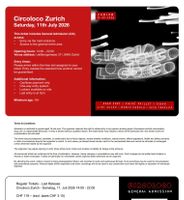2 Tickets Circoloco Zurich 11.07.2026 - General Admission