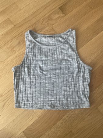 Graues Sommer Top, Grösse M, gerippt