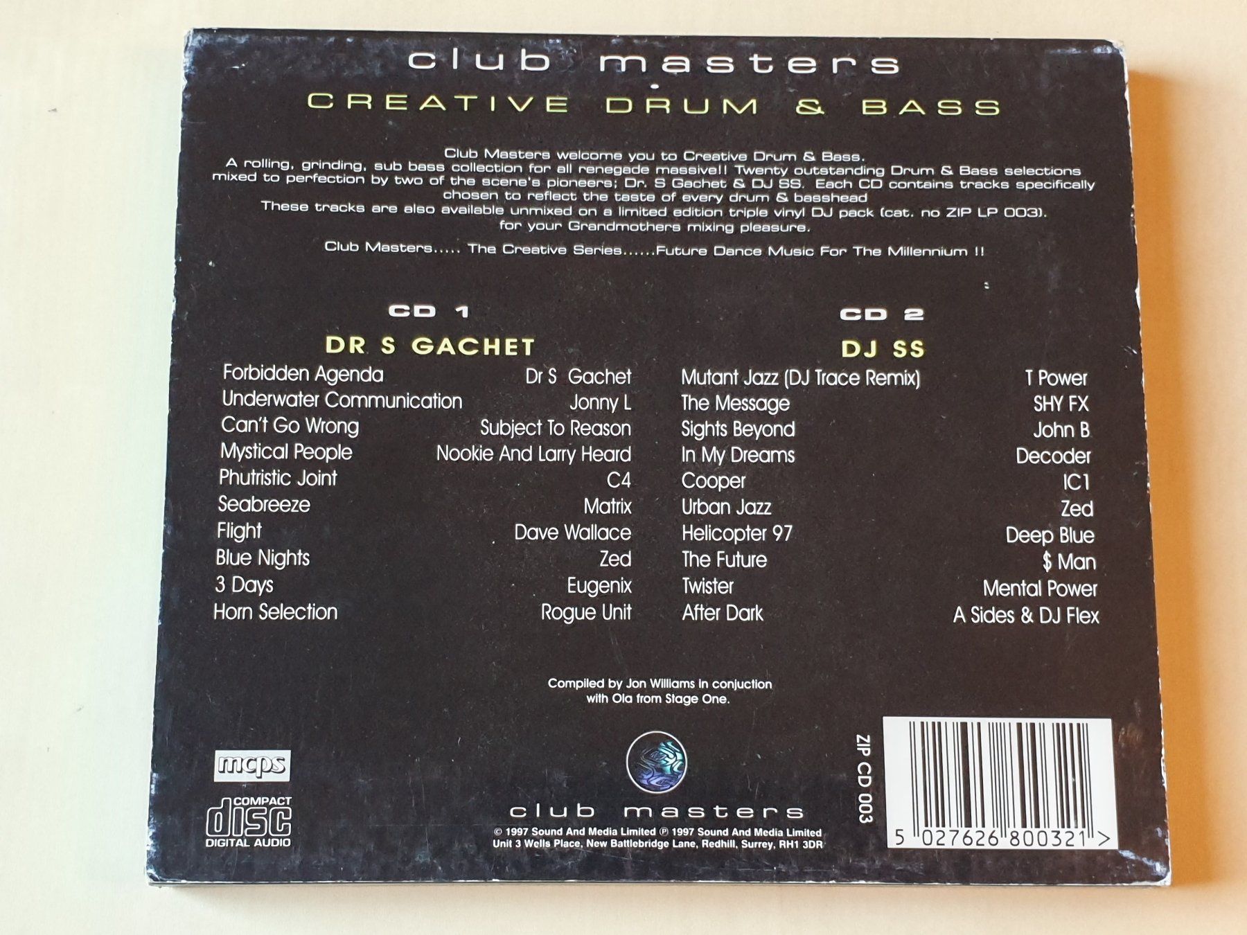 CD: Creative Drum & Bass Dr. S Gachet DJ SS – Usato da Stansstad venduto da collectorsshop 1