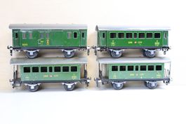 BUCO 4 x SBB Personenwagen - Spur 0 - Schönen Modelle