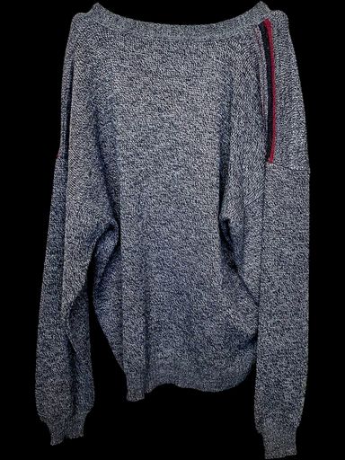 Giacche: Vittorio B Herren Grauer V-Ausschnitt Pullover mit Roten & – Usato da Zug venduto da vinokilo 3