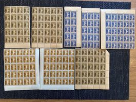 Bogen Sammlung Tellknabe Nr. 132 180 182 postfrisch **