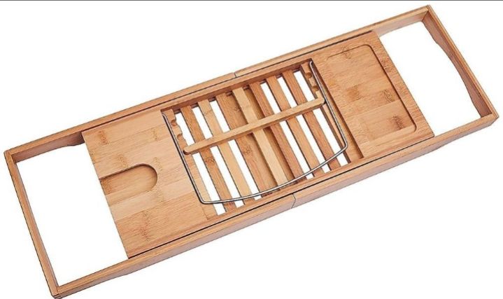 Vasche da bagno: Premium Badewannenablage aus Bambus – Nuovo e nell'imballaggio originale da Baar venduto da Laedeli24-Baar 1