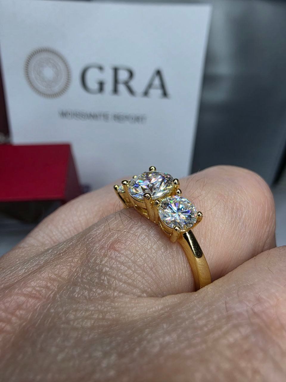 Anelli: Bague argent avec diamants de moissanite de 2 ct certifiés – Nuovo e nell'imballaggio originale da Reconvilier venduto da Tsma67 8
