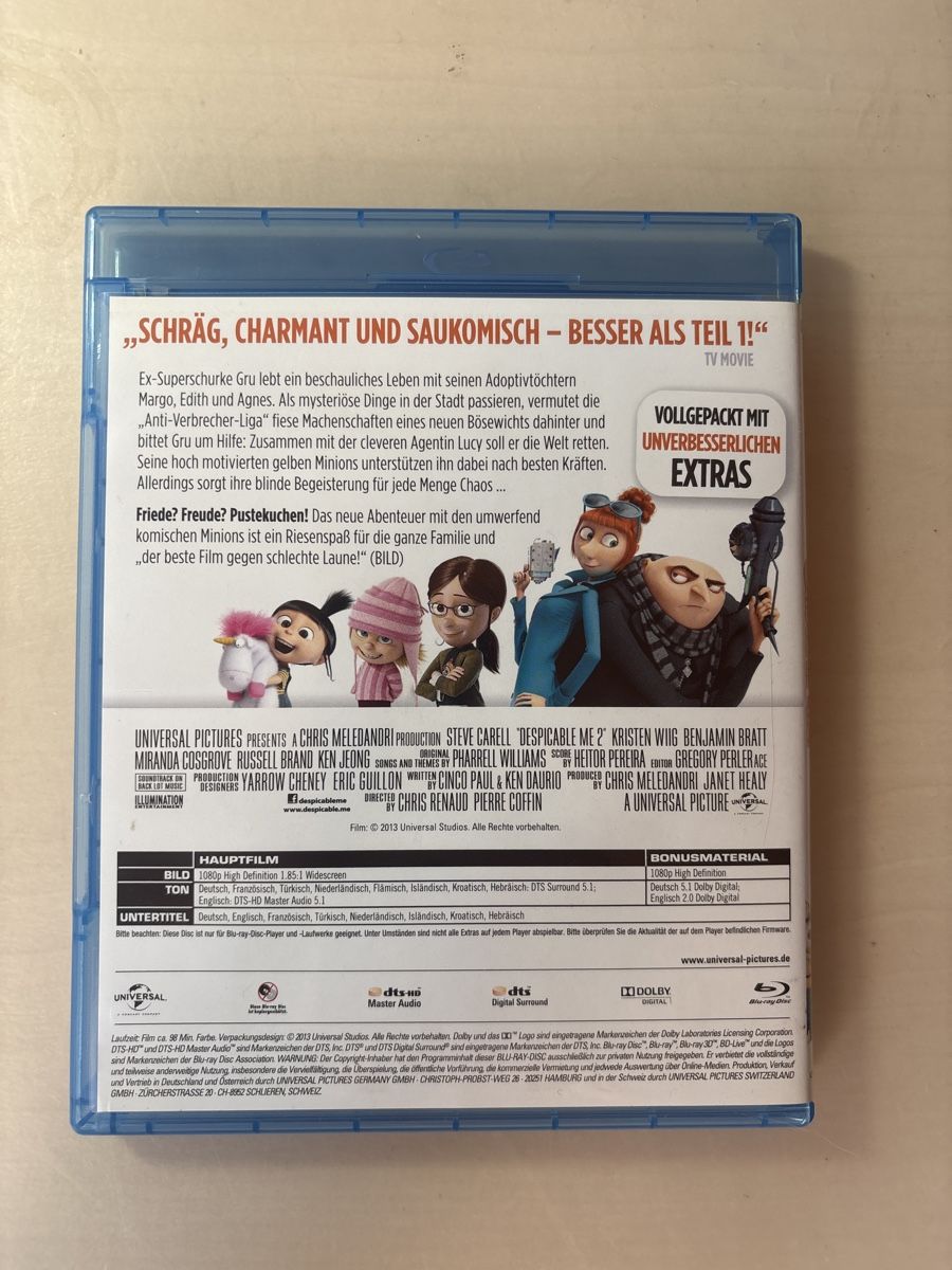 Tutti i DVDs: Ich - Einfach unverbesserlich 2 Blu-Ray, Top Zustand! – Usato da Ruswil venduto da Slivio_ 1