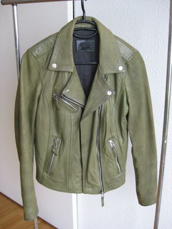 OAKWOODLederjacke olive Gr. 34/36 NP: 400-.